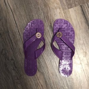 TRENDY Purple Tory Burch Flip Flops